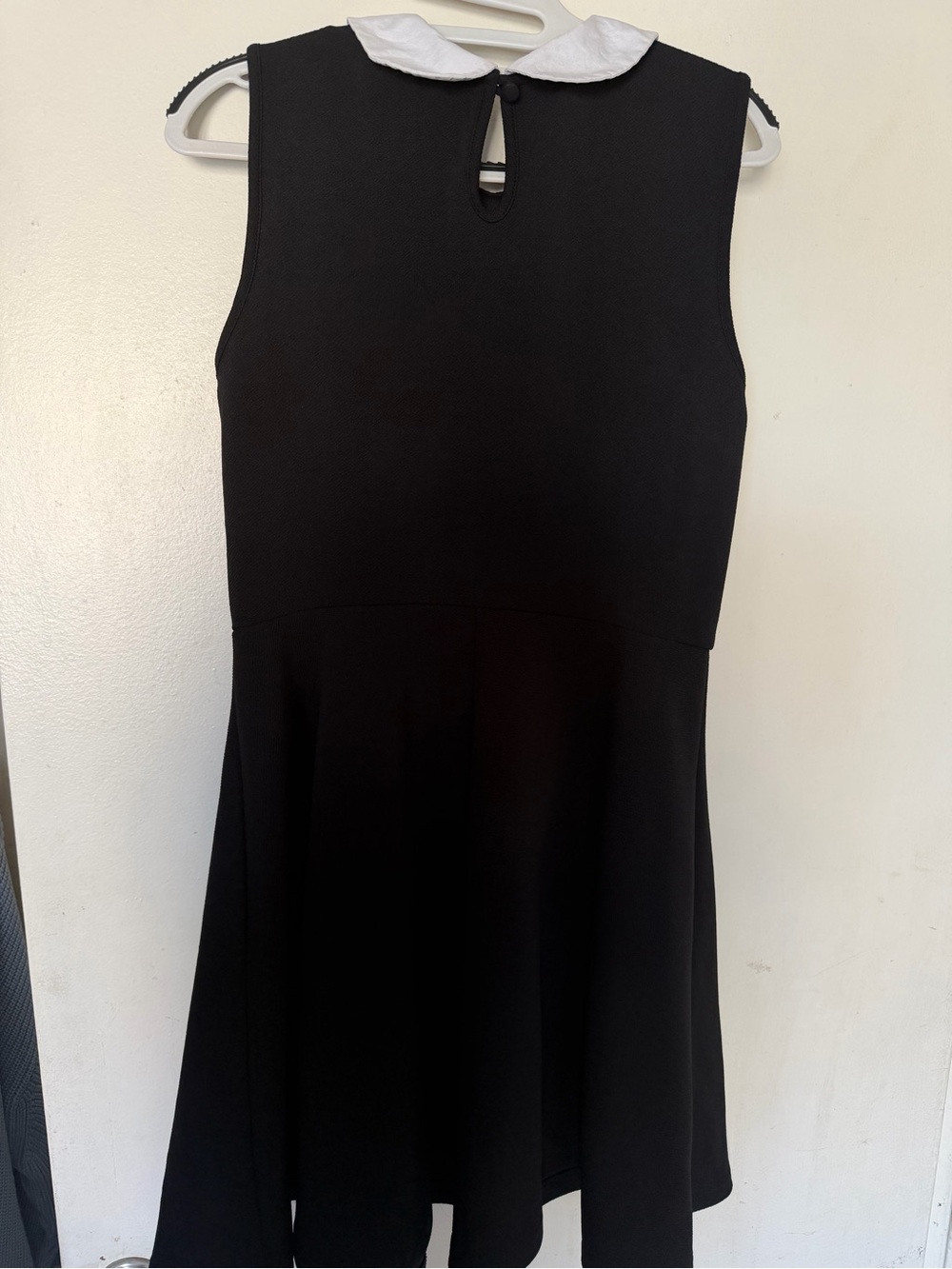 Hot Topic Wednesday Addams Style Black Peter Pan Collar Dress Size L - Picture 6 of 7